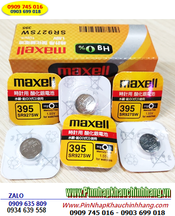 Maxell SR927SW _Pin 395; Pin đồng hồ 1.55v Silver Oxide Maxell SR927SW _Pin 395 /Vỉ 1viên